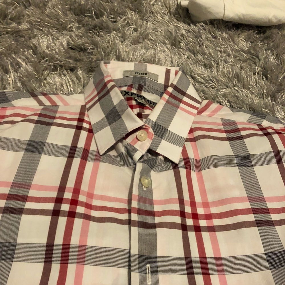 Express Fitted Button Down Size M For Men - image 3